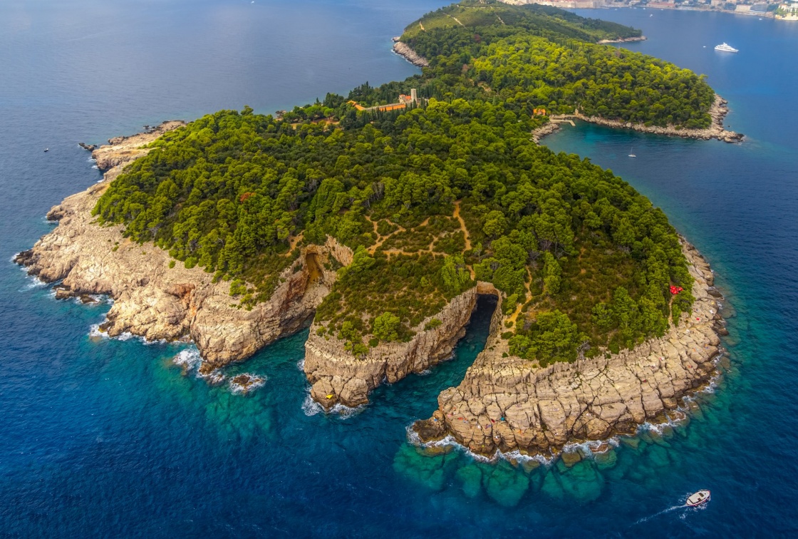 Lokrum Island and nature park near Dubrovnik, Croatia