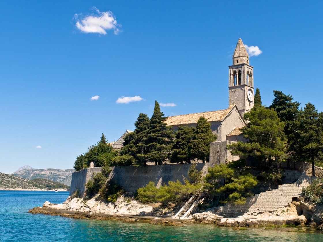 'Catholic monastery on island Lopud, near Dubrovnik, Croatia.' - Dubrownik